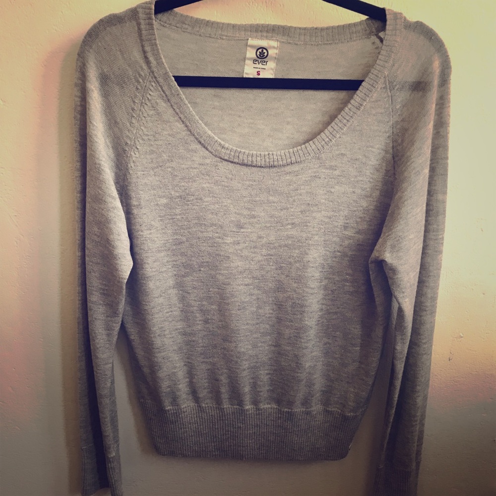 Ever grey cashmere and silk sweater size Small